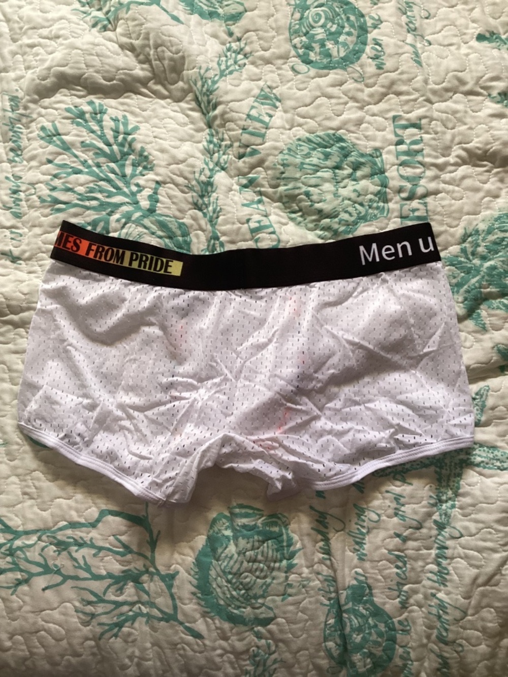 Pump white mesh trunks, large. - Picture 4 of 6